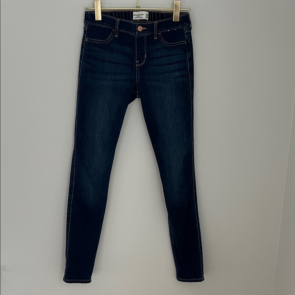 abercrombie kids | Dark Blue Denim Mid-Rise Pull-On Jean Legging Size 13/14 Long